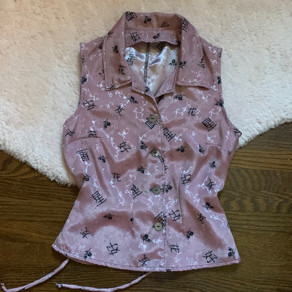 Vintage Kanji print two piece set - Picture 3 of 6